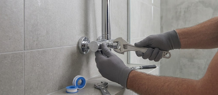 Shower mixer plumbing installation