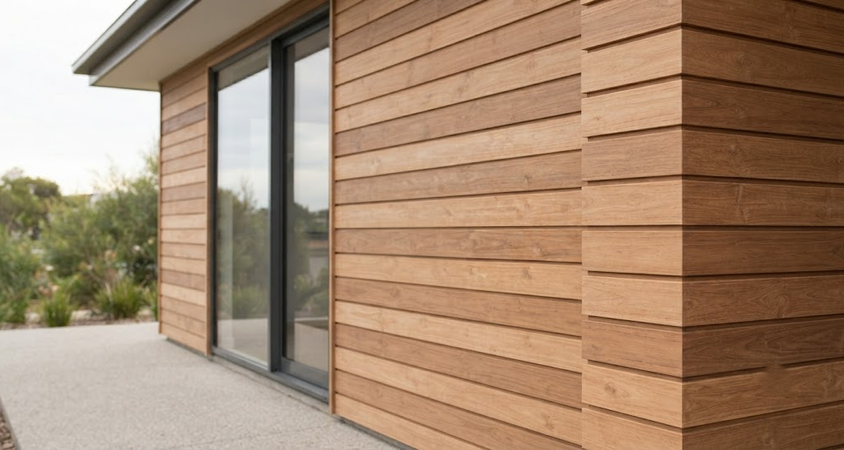 Timber cladding detail
