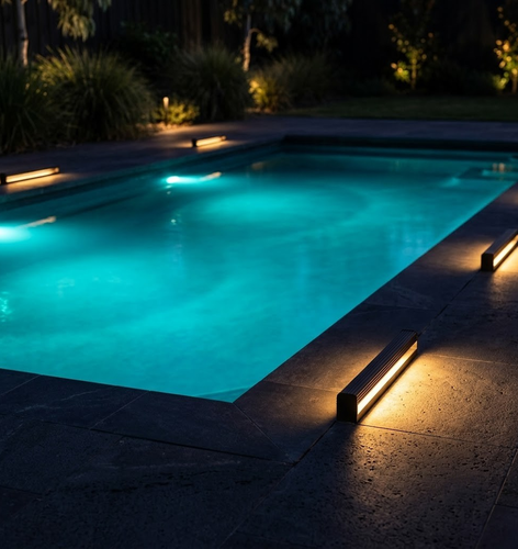 Night pool lighting