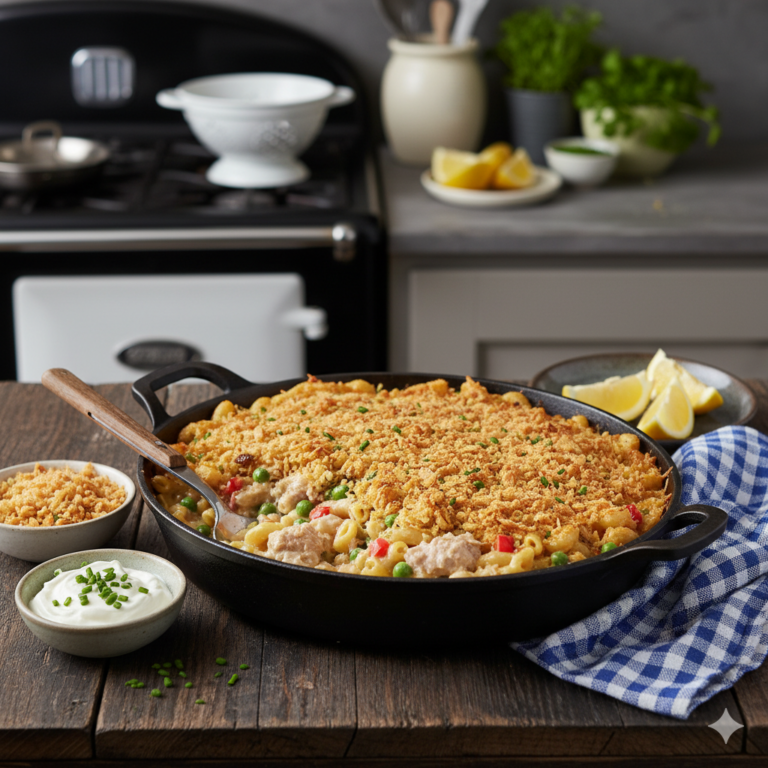 Tuna Casserole Recipe (Easy & Creamy)